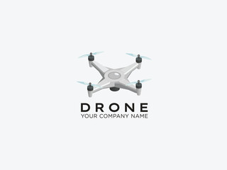 Drone logo design vector template
