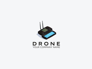 Drone logo design vector template