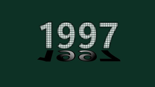 text 1997 animation colorful background and Digital Data moving on Circuit Board . Abstract high tech Artificial intelligence (AI), data mining, modern computer technology&nbsp;surface