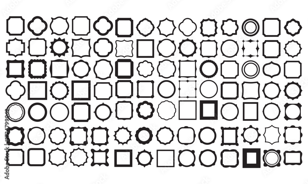 Poster Diverse Collection of Decorative Frames An Array of Shapes and Styles for Creative Design Projects and Artistic Presentations