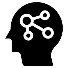 Neural Network Icon Element For Design