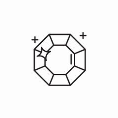 Obraz premium shining gemstone cut icon sign vector