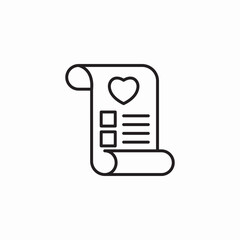 wishlist with checklist icon sign vector