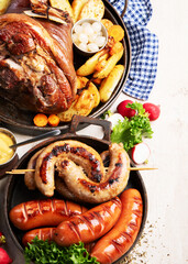 German cuisine. Traditional food concept.