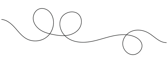 Curved single line. Minimalist squiggle line. Thin line wavy abstract background. Seamless pattern decorative curve line in eps 10. © StockSpectrum