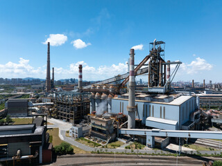 Fototapeta premium Aerial view of a large chemical plant