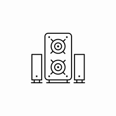 audio speaker system icon sign vector