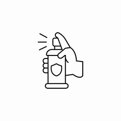 hand sanitizing spray icon sign vector