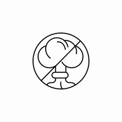 no atomic bomb icon sign vector