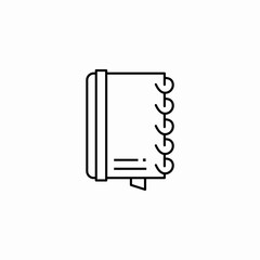 spiral bound notebook icon sign vector