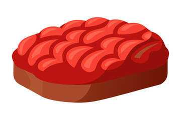 chocolate cake with strawberry