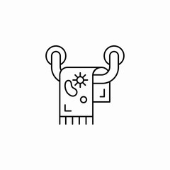 towel on rack icon sign vector