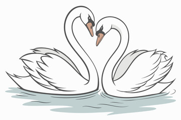 swans on the lake