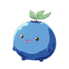 Cute Cartoon Blueberry Character Illustration
