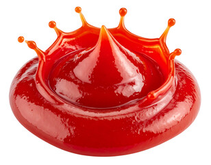 Red sauce splash, crown-like