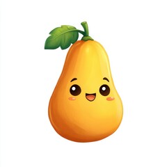 Cute Cartoon Yellow Pear Illustration