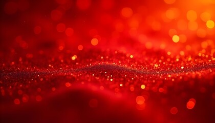 Red Glittering Bokeh Abstract Background with Sparkling Texture