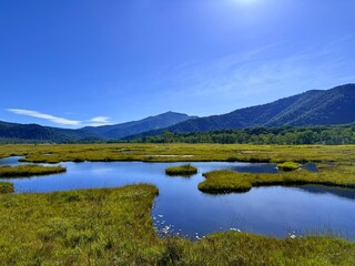 Ozegahara Wetland and Wooden Boardwalk, Oze National Park, Gunma, Japan