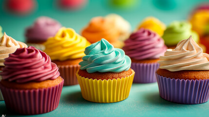 cupcakes with cream and sprinkles cupcakes with frosting festive
