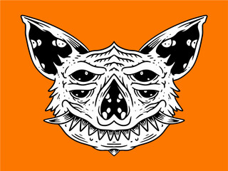 bat cartoon halloween illustration monster pattern seamless sticker