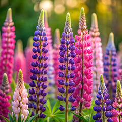 blooming Acro lupine flower Lupinus lupin