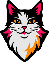 A Creative Cute Colorful Cat