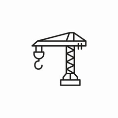 construction crane hook icon sign vector