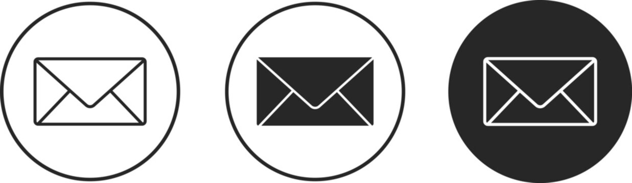 Mail icon set.  electronic mail icons. envelope icon symbol. Send a message sign. Received message. Email sign
