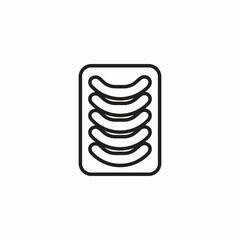 sausage package food icon sign vector