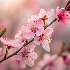 close up of pink flowers