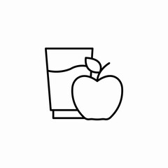 apple juice healthy icon sign vector