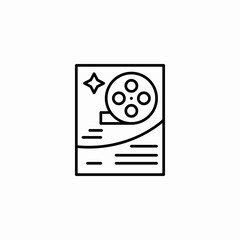 film awards poster icon sign vector