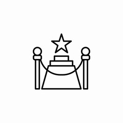 hollywood walk fame icon sign vector