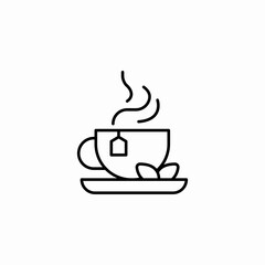 hot tea cup icon sign vector