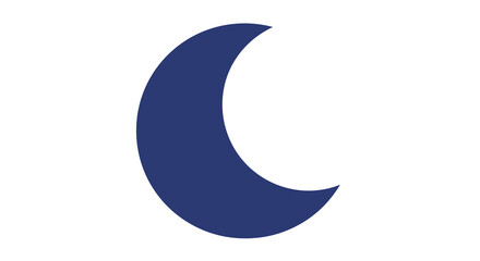 Naklejka premium Blue crescent moon icon on white background for 2026 