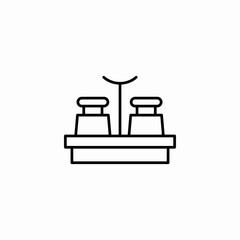 salt pepper shakers icon sign vector