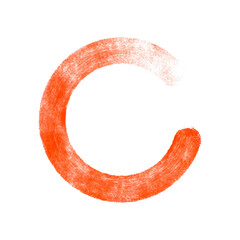 A fiery red ring slowly fades into darkness symbolizing a cycle of passion and rebirth in a bold