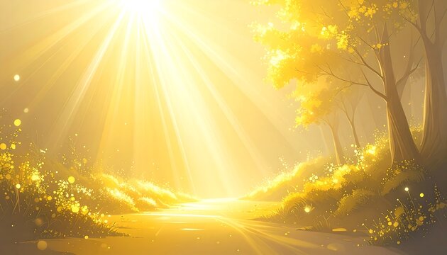 Golden forest pathway