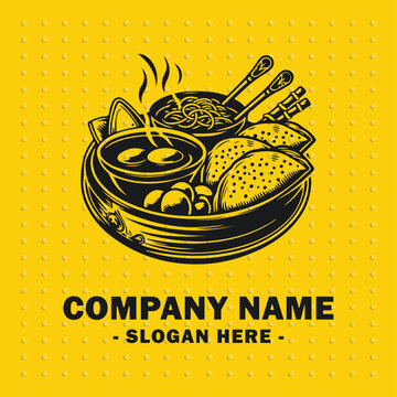 vector "  logo Pupusas " vector Design logo with background
