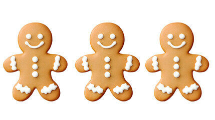 Handmade Christmas gingerbread man, Christmas gift, cutout, png image, transparent image
