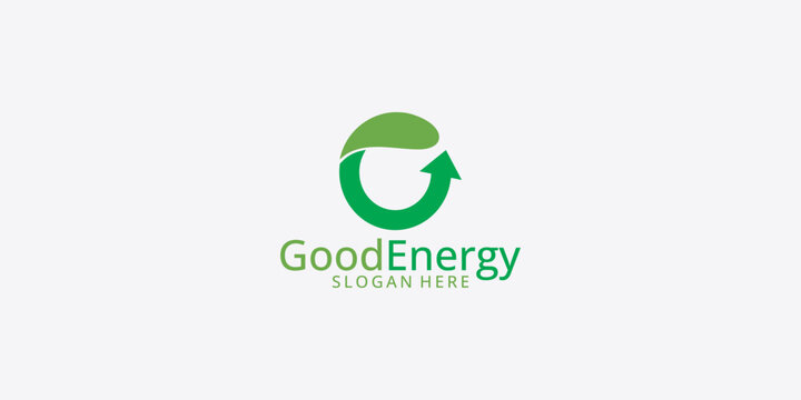 Logo good energy, Letter g logo, Inisial G , Economic Logo, Icon G