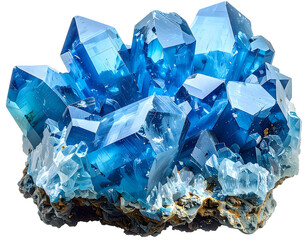 Vibrant blue crystal cluster