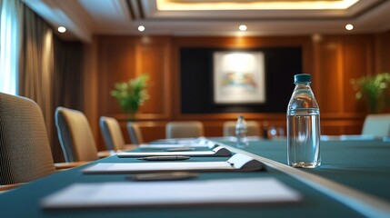 Blurred Conference Room with Table & Chairs Ã¢Â?Â" Professional Business Meeting Environment