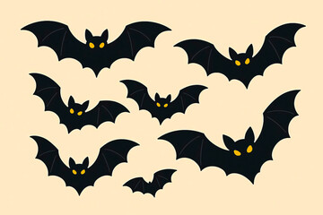  Halloween Bat Silhouette Vector
