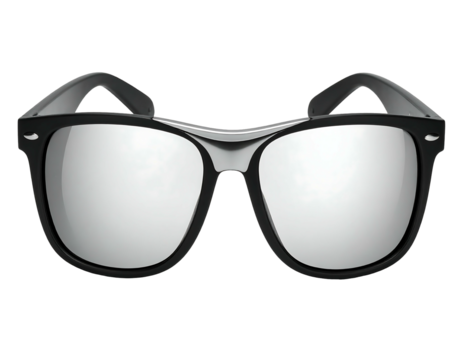 Black sunglasses, mirrored lenses
