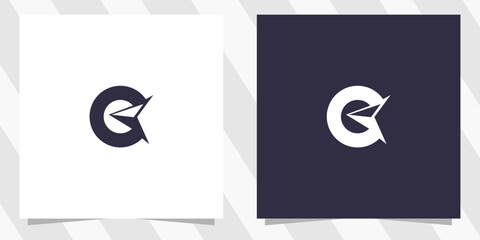 letter c with compass logo design © euforia