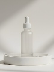 white cosmetic bottle