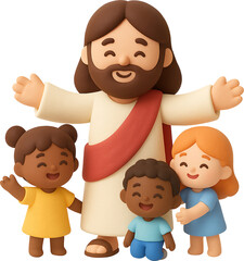 예수, 예수님, 어린이, 어린이들, 믿음, 찬양, 3d