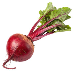 Fresh red beetroot isolated on transparent background  
