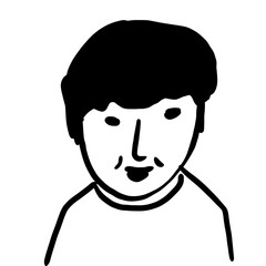 似顔絵、人間、男の子